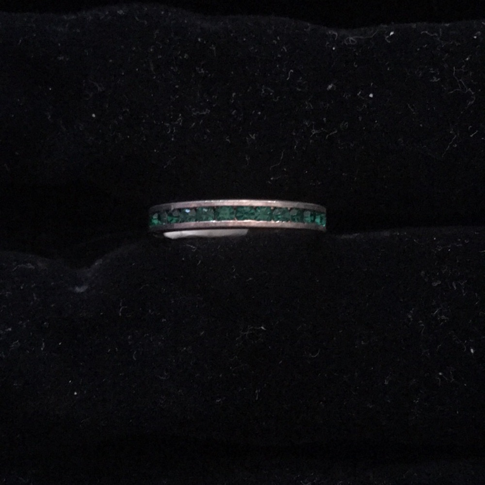 Green and Siilver Ring
